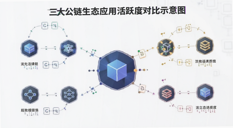 三大公链生态应用活跃度对比示意图 预览图