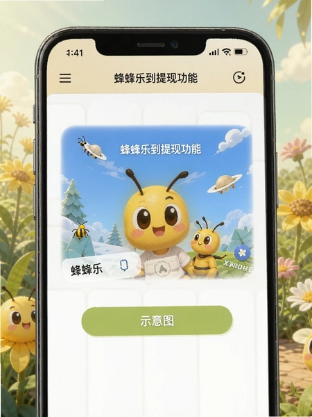 蜂蜂乐到提现功能页面示意图