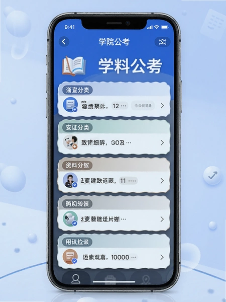 学院公考app资料分类界面