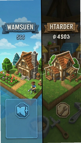 两款家园建造游戏界面对比