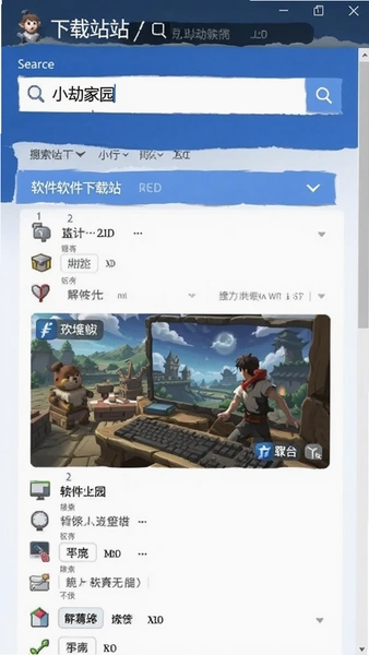 软件下载站搜索框输入小劫家园