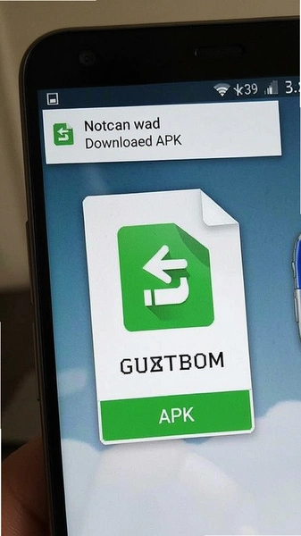 APK文件下载完成通知栏界面