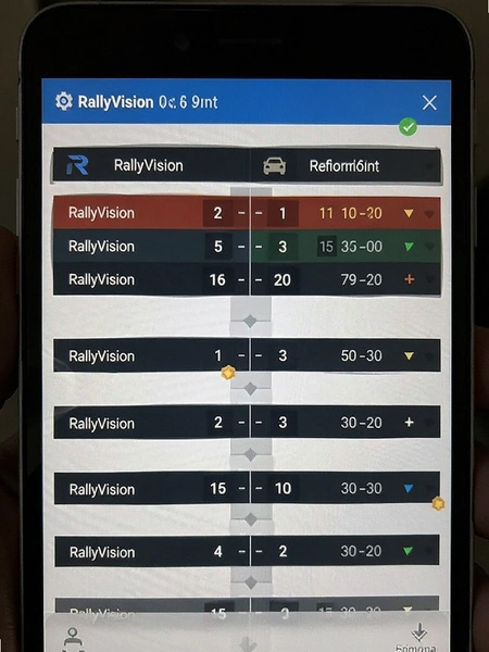 RallyVision比分记录与校对页面截图