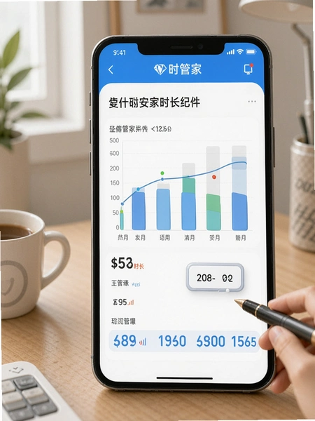 安利时长管家使用时长统计图表展示