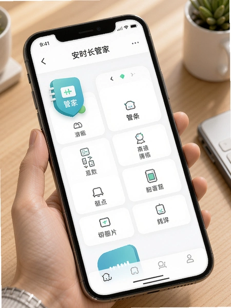 安利时长管家应用主界面功能布局