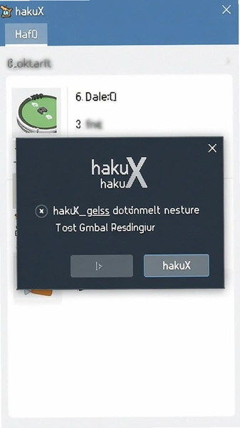 hakuX安装确认弹窗界面