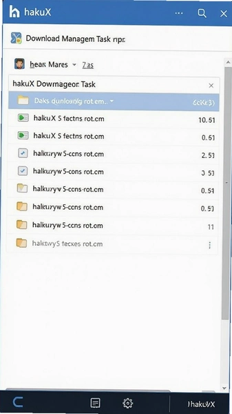 hakuX下载管理任务列表界面