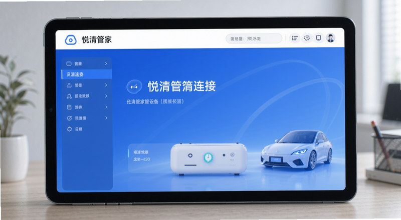 悦清管家设备连接界面预览图