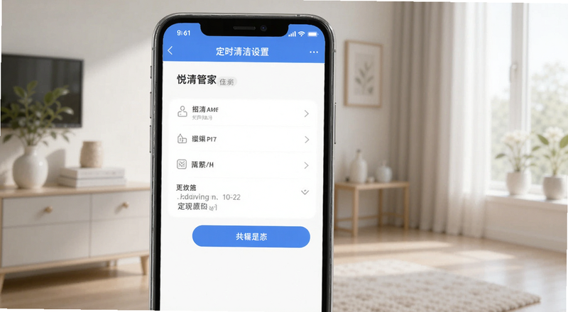 悦清管家定时清洁设置页面预览图