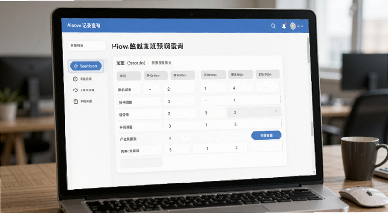 加班记录查询界面预览图