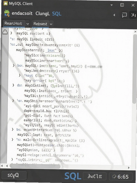 MySQL Client安卓版SQL编辑执行界面