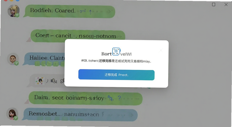 聊天记录迁移完成提示界面预览图