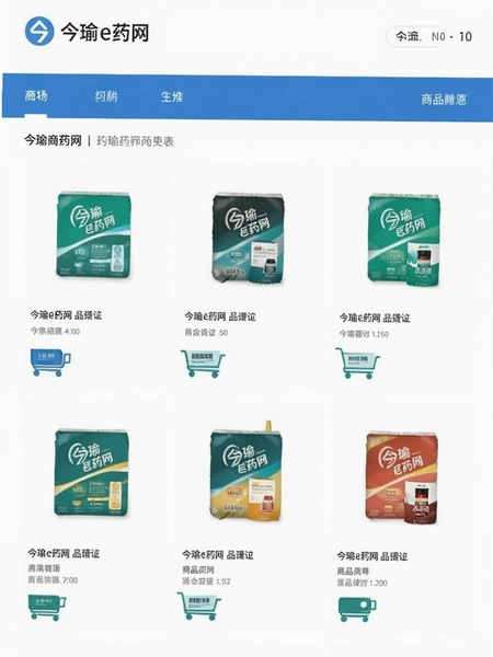 今瑜e药网商品列表页界面