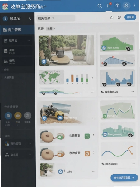 收单宝服务商版商户管理界面截图