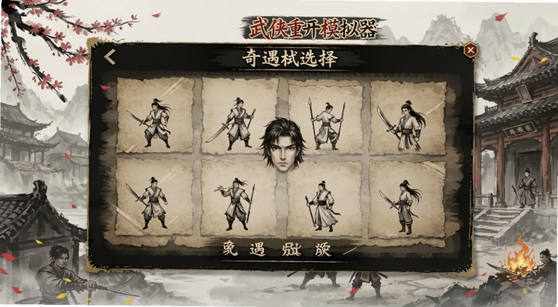 武侠重开模拟器免广告版奇遇选择界面预览图