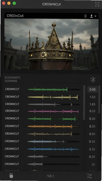 CrownCut视频调色参数调节界面