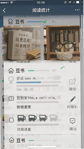 豆书记录阅读统计页面截图