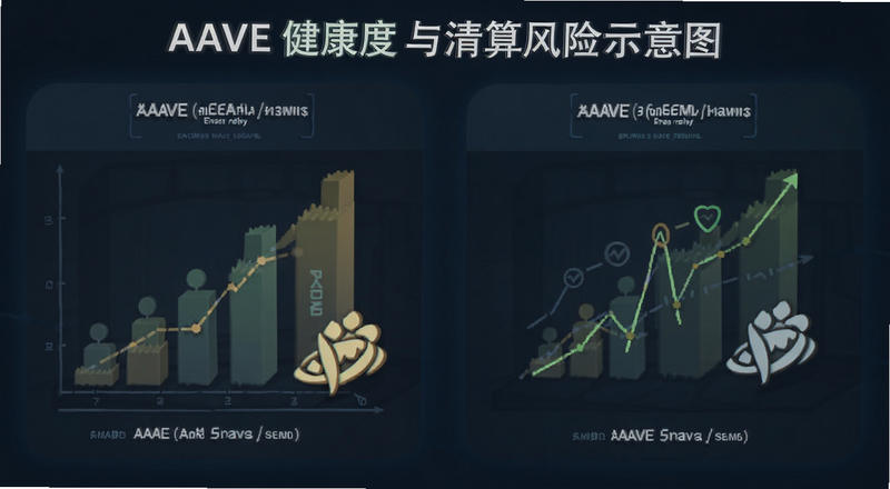 AAVE健康度与清算风险示意图