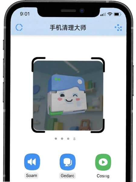 手机清理大师首页扫描界面截图