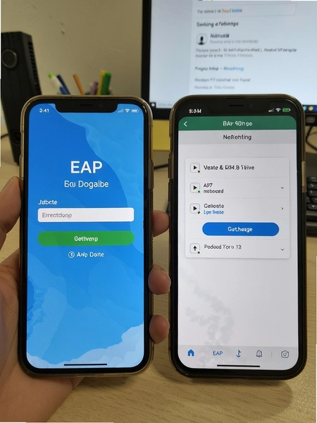 手机EAP登录界面与网络设置提示