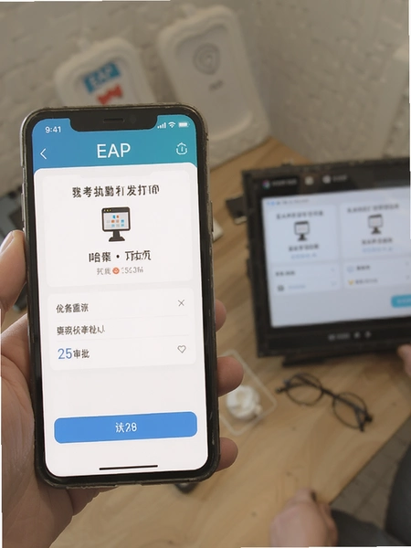 手机EAP考勤打卡与审批流程界面