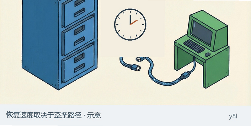 异地备份传输与恢复工作站示意