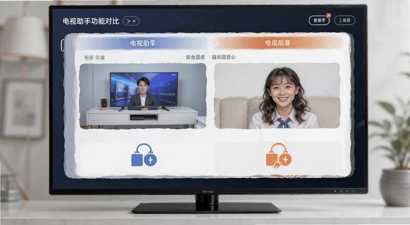 电视助手功能对比界面预览图