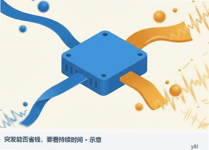 网络基础负载与短时突发的概念示意