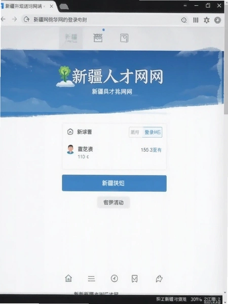 新疆人才网登录界面截图