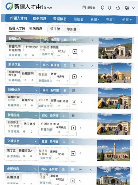 新疆人才网招聘信息列表页面