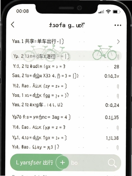 共享单车出行日志历史记录界面
