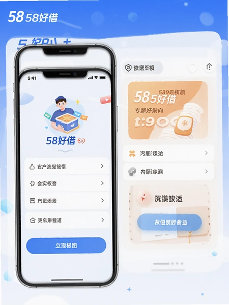 58好借 会员权益 界面示意图