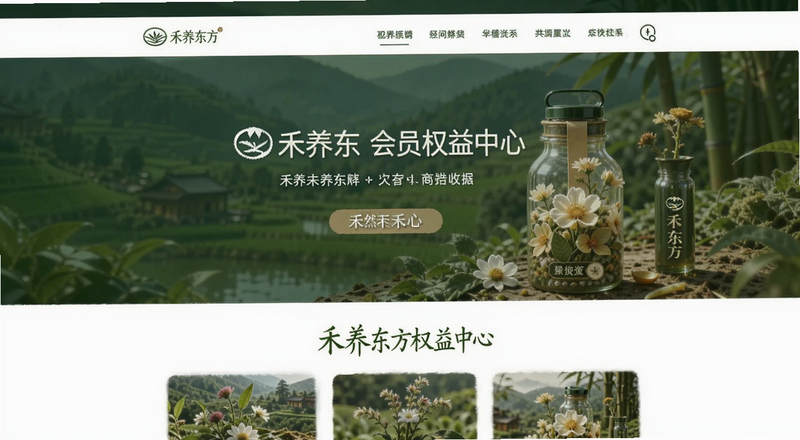 禾养东方会员权益中心页面预览图