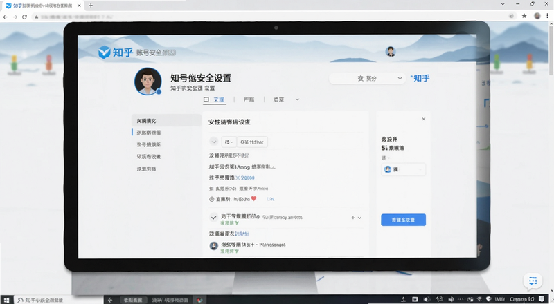 知乎账号安全设置页面预览图