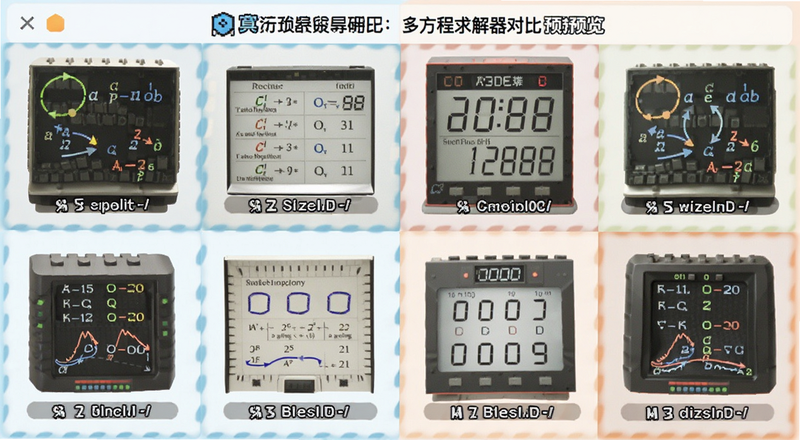 多款方程求解器对比预览图