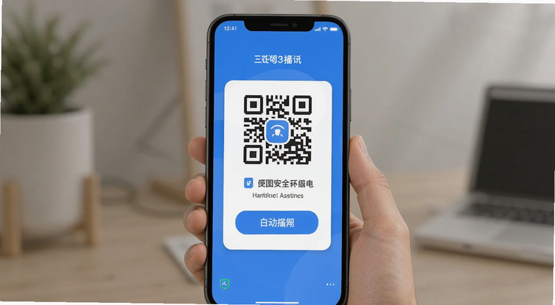 扫码安全提示界面示意图