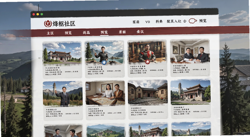 烽枢社区首页分区界面预览图