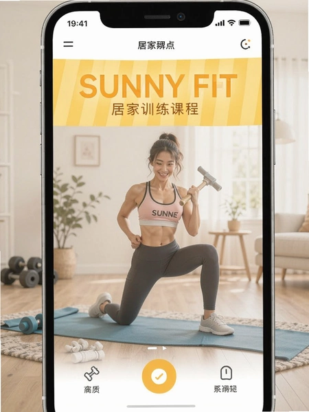 SUNNY FIT 居家训练课程界面