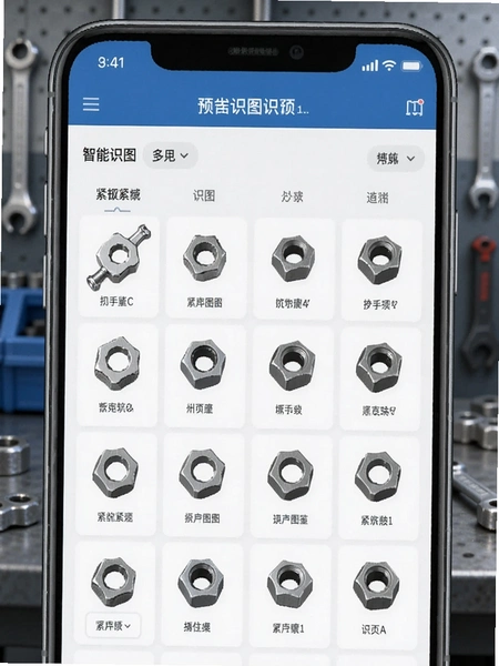 扳手图鉴智能识图识别紧固件界面预览