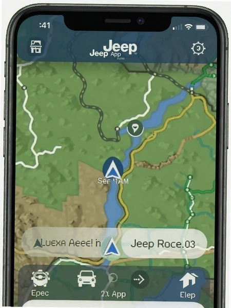 Jeep越野App 路线导航界面 手机截图