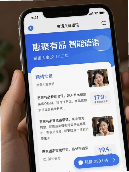 惠聚有品智能英语 精读文章页面