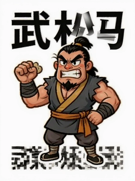 武松打码卡通打码模板效果预览图
