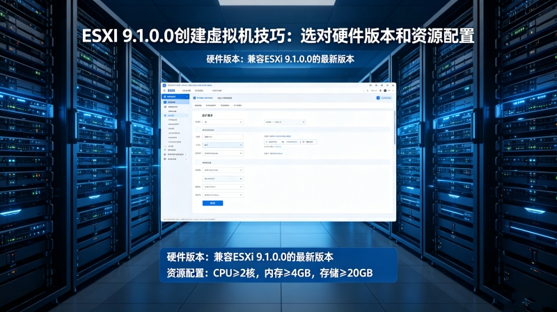 ESXi 9.1.0.0������������ɣ�ѡ��Ӳ���汾����Դ����