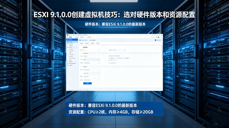 ESXi 9.1.0.0������������ɣ�ѡ��Ӳ���汾����Դ����