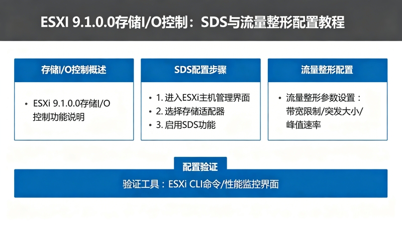 ESXi 9.1.0.0存储I/O控制:SDS与流量整形配置教程 ESXi 9.1.0.0存储I/O控制:SDS与流量整形配置教程
