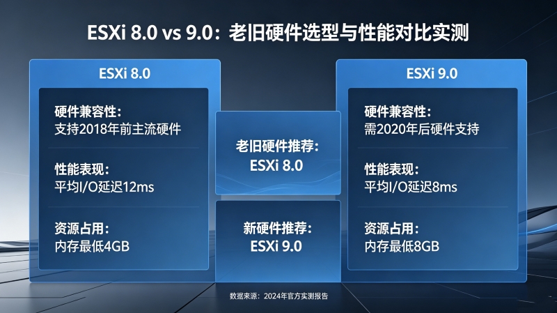ESXi 8.0��ESXi 9.0�ĸ����ʺ��㣿�Ͼ�Ӳ��ѡ�������ܶԱ�ʵ��