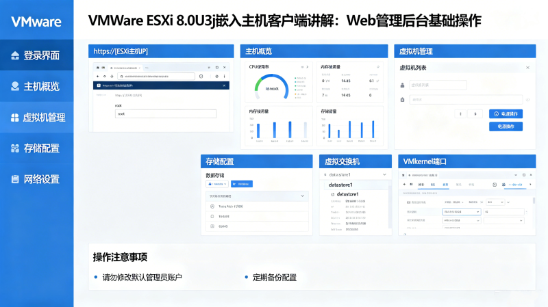 VMware ESXi 8.0U3jǶ�������ͻ��˽��⣺Web������̨��
