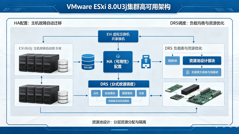 VMware ESXi 8.0U3j��Ⱥ�߿��üܹ���HA���á�DRS������