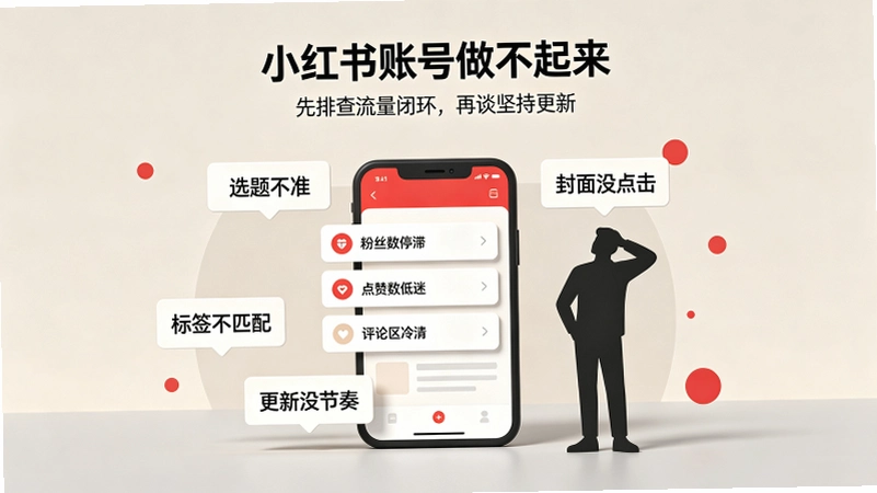 小红书账号做不起来?新手最容易踩的5个坑全部避开 小红书账号做不起来?新手最容易踩的5个坑全部避开