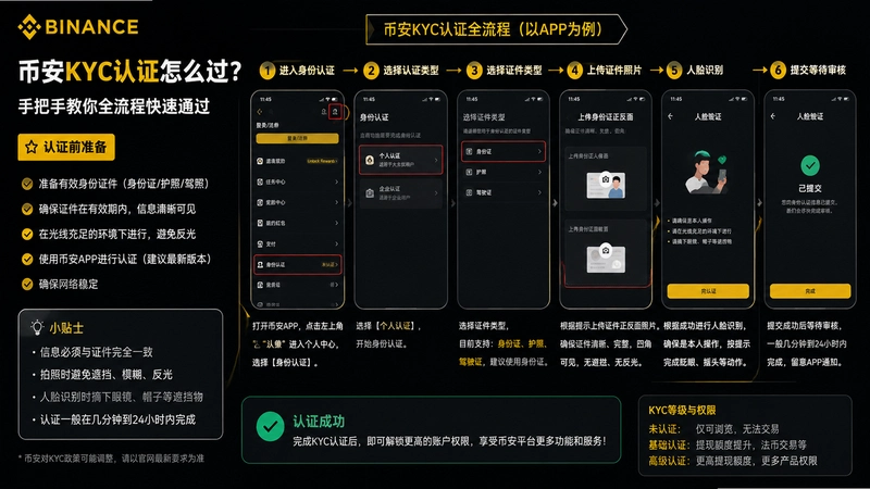 binance.comKYC,�Ұ�KYC��֤��ô�����ְ��ֽ���ȫ���̿���ͨ��